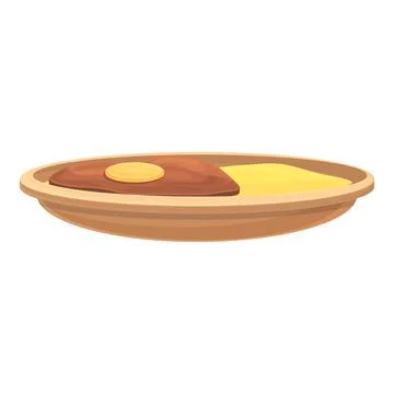 Meat mush icon cartoon vector. Food cutlet Ilustração Stock