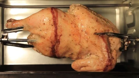 The meat in the oven Stock Footage 69078839