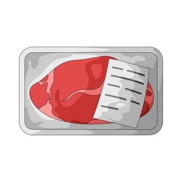 Meat package illustration Stock Illustration