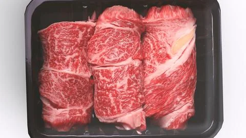 Meat packet with white background Stock Illustration