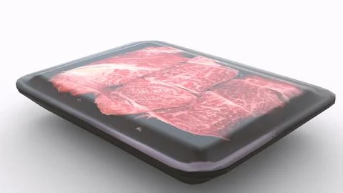 Meat packet with white background Stock Illustration