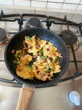 Meat in the pan Stock Photos