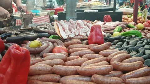 Meat party BBQ Stock Footage 171618661