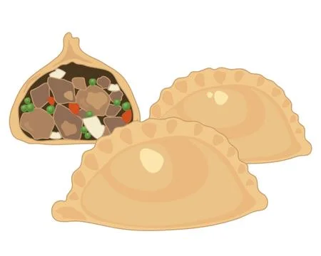 Meat pasty Stock Illustration
