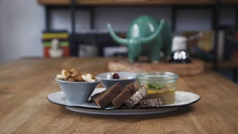 Meat pate and various snacks. Stock Footage 131408391