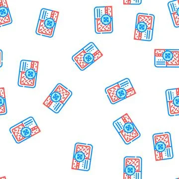 Meat pie frozen dish vector seamless pattern Stock Illustration