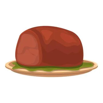 Meat piece icon cartoon vector. Steak beef Stock Illustration