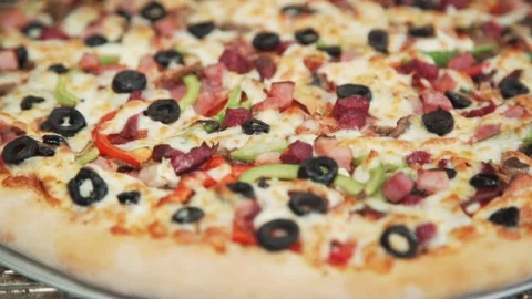 Meat pizza. Stock Footage 132617705