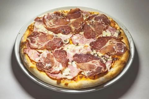 Meat pizza Foto stock