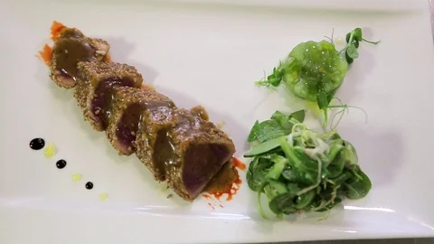 Meat plate Stock Footage 75484851