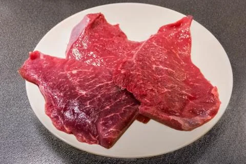 Meat on the plate. Stock Photos