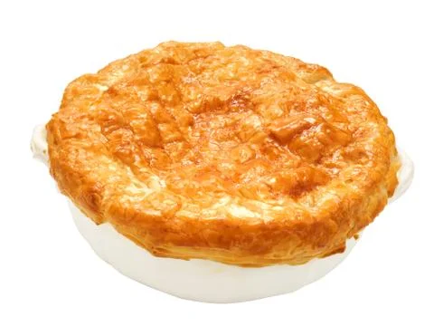 Meat potpie isolated Stock Photos