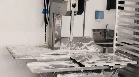 Meat Processing center cleaning Stock Photos