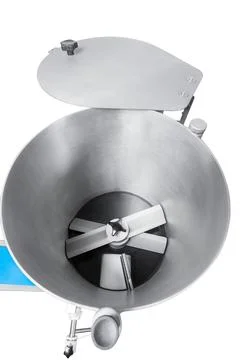 Meat processing equipment, automatic hamburger machine, food production, is.. Stock Photos