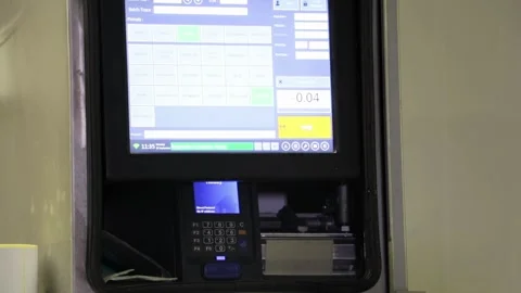 Meat processing facility, scale weight and putting labels on meat packs, fo.. Video stock 318645618