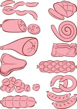 Meat product 스톡 일러스트