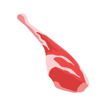 Meat product on white background. Vector illustration in trendy flat style. EPS Illustration