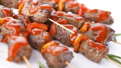 Meat products. Barbecue. Stock Photos