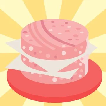 Meat products ingredient and rustic elements preparation equipment food flat Ilustración de archivo
