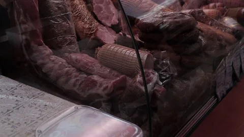 Meat products, Sausage Stock Footage 73996702