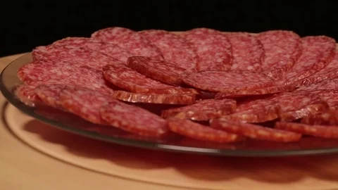 Meat products, Sausage Stock Footage 73999893