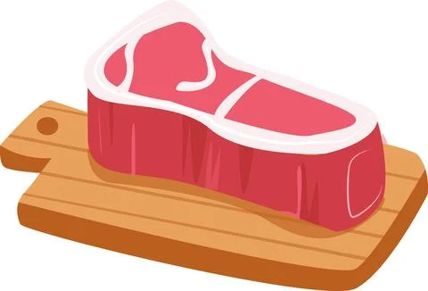 Meat products. Set of vector steaks. Steak. product ingredient illustration Stock Illustration