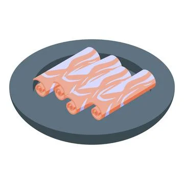 Meat prosciutto icon isometric vector. Egg animal farm Stock Illustration