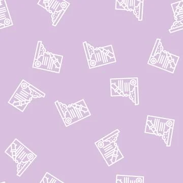 Meat quality check line vector seamless pattern 库存插图