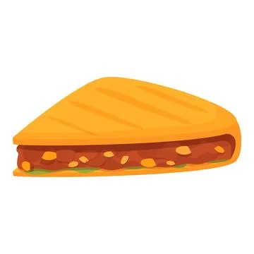 Meat quesadilla icon cartoon vector. Vegetable breakfast イラスト素材