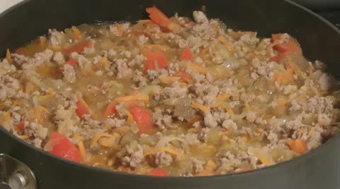 Meat ragout. Stock Footage