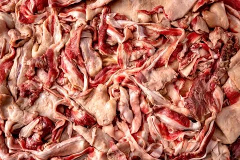Meat remnants on flat surface Stock Photos