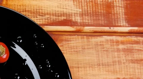 Meat ribs served with vegetables Vídeos de archivo 54536658