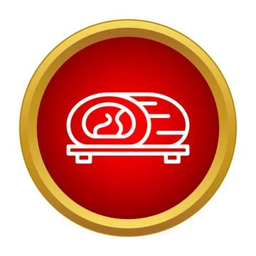 Meat roll icon visualizing food preparation or serving Stock Illustration