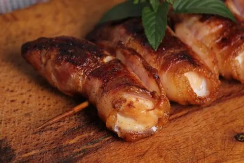 Meat rolls 스톡 사진