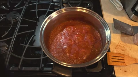 Meat Sauce Cooking Stock Footage 303449475