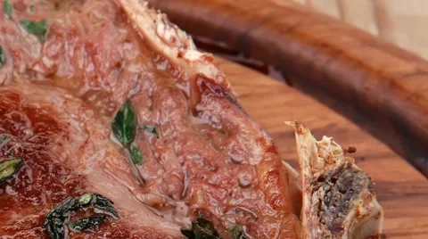 Meat savory : roasted beef ribs 库存影片 54531879