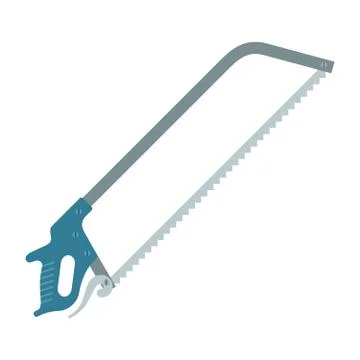 Meat saw vector flat isolated on white Stock Illustration