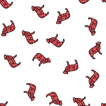 Meat sheep vector seamless pattern Stock Illustration