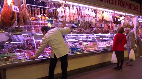 Meat shop  Stock Footage 35630796