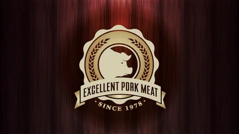 Meat shop label animation Stock-Footage 99533195