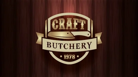 Meat shop label animation Stock Footage 99533207