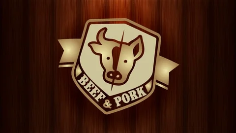 Meat shop label animation 库存影片 99533211