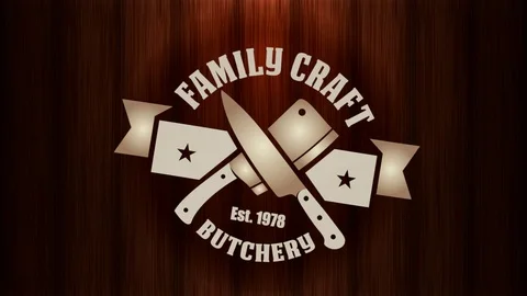 Meat shop label animation Stock-Footage 99533214