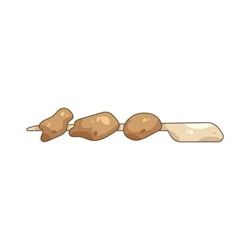 Meat skewer Stock Illustration