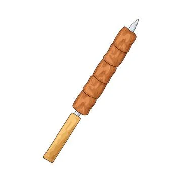 Meat skewer illustration Stock Illustration