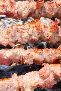Meat skewer Stock Photos