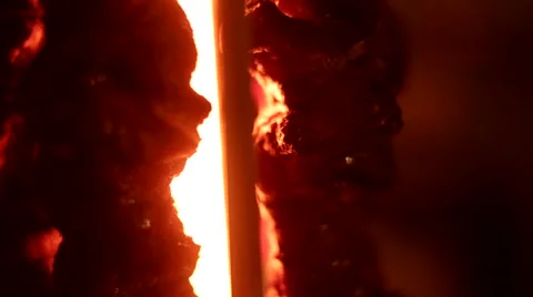 The meat on the skewers Stock Footage 65336285