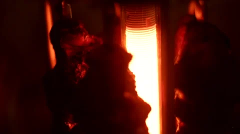 The meat on the skewers Stock Footage 65336410