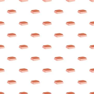 Meat slices seamless pattern displaying food background Stock Illustration