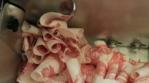 Meat slicing machine Video stock 46737946